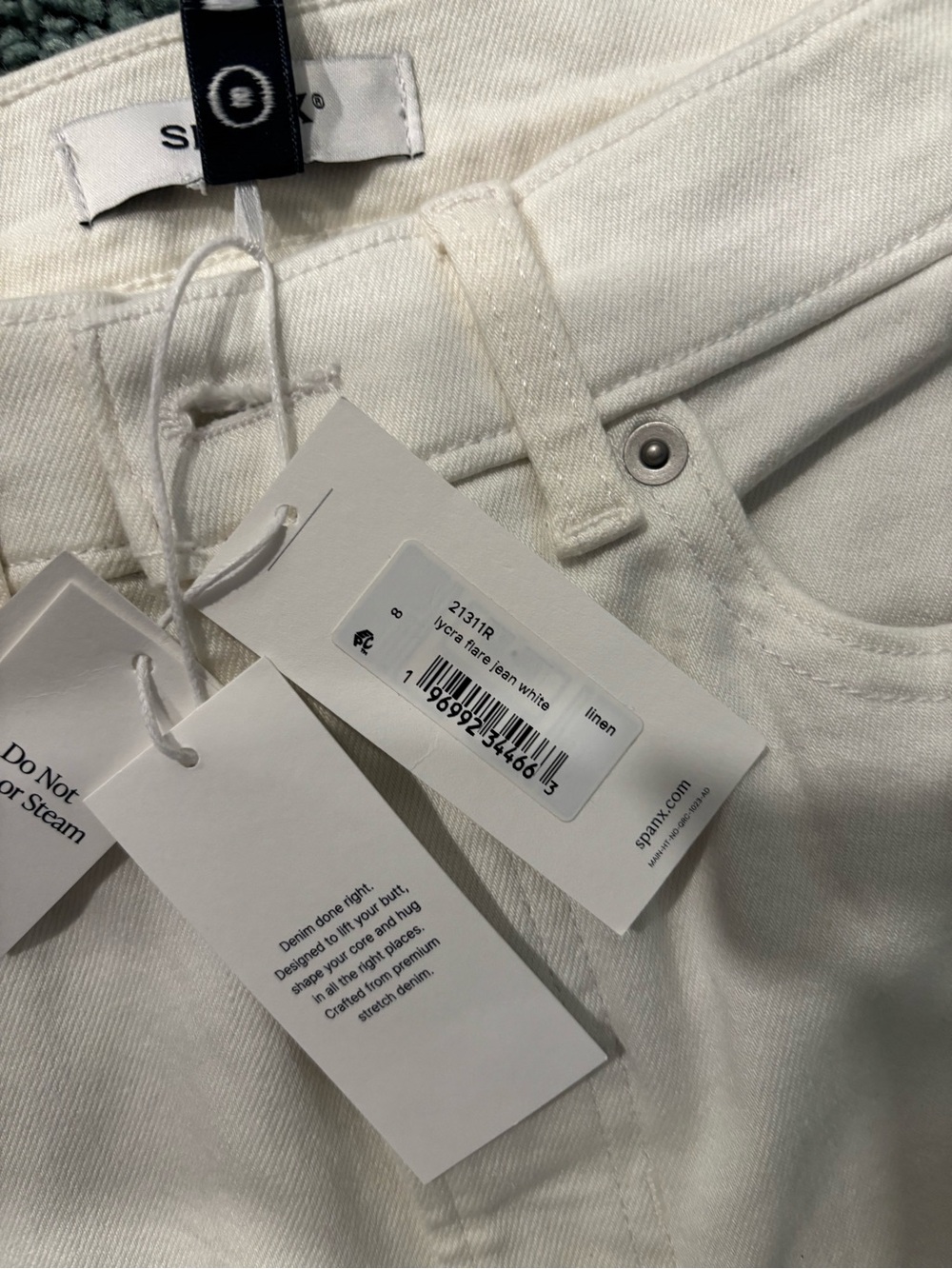 SPANX White Skinny Jeans with Branded Tag